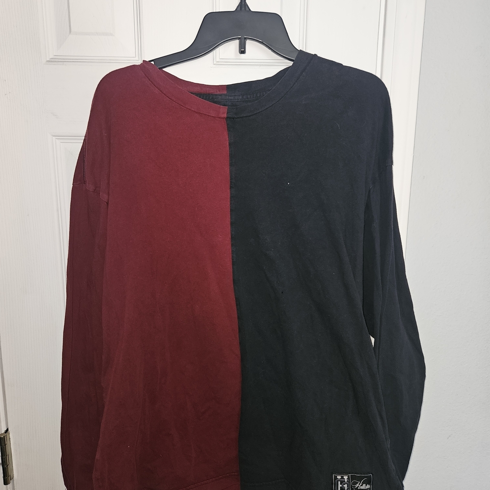 Hollister Black Tee with Red Accent